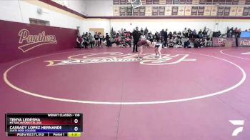 138 lbs Champ. Round 2 - Tehya Ledesma, Mt. San Antonio College vs Cassady Lopez Hernandez, Santa Rosa College