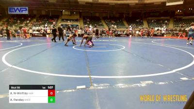 95 lbs Quarterfinal - Amir Neman-Winfrey, Hammer Time Wrestling Academy vs Arav Pandey, American Dream Wrestling Club