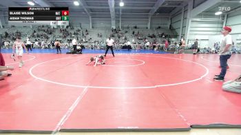 100 lbs Rr Rnd 1 - Blaise Wilson, Mat Warriors Red vs Aidan Thomas, Grit Mat Club Blue