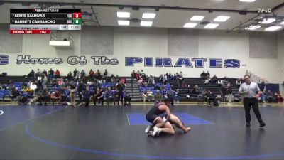 184 lbs Cons. Semi - Barrett Carrancho, Santa Rosa College vs Lewis Saldivar, Fresno City College