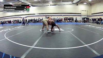 174 lbs 3rd Place Match - Nolan Rowley, Albion College vs Calob Heilman, Adrian NCAA