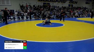 168 lbs Semifinal - Slava Shabazyana, Birmingham vs Mario Carini, Poway