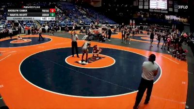 125 lbs Champ. Round 1 - Nakya Scott, Chicago (Lindblom) vs Jocelyn Cobix, Pontiac