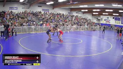 144 lbs Cons. Round 2 - Jaxson Roley, Clackamas Wrestling Club vs Braxton Parker, Silverton Mat Club