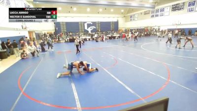 157 lbs Cons. Round 3 - Lucca Abrigo, Rancho Bernardo Wrestling vs Hector E Sandoval, Team SoCal Wrestling Club