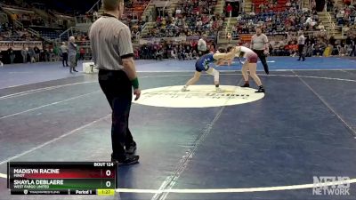 124 lbs Quarterfinal - Madisyn Racine, Minot vs Shayla DeBlaere, West Fargo United