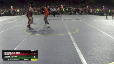 D2-190 lbs Champ. Round 1 - Michael Romero, Fremont HS vs Avery Taylor, Center Line HS