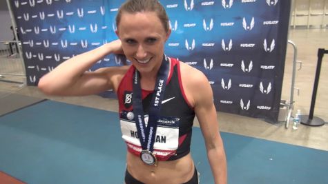 Shelby Houlihan after her impressive 3k/1500 double victory