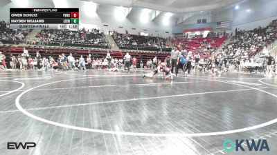 80 lbs Quarterfinal - Owen Schiltz, Verdigris Youth Wrestling vs Hayden Williams, Locust Grove Youth Wrestling