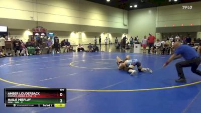 130 lbs Placement Matches (16 Team) - Amber Louderback, Charlie`s Angels-IL Pnk vs Hailie Misplay, MXW - RAW