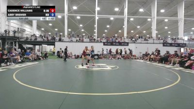 130 lbs Cadence Williams, Indiana vs Abby Brewer, North Carolina Blue
