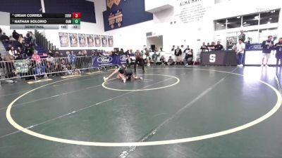 113 lbs Semifinal - Nathan Solorio, Damien vs Uriah Correa, Servite
