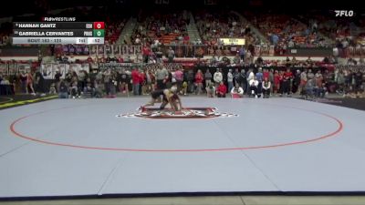 120 lbs Cons. Round 1 - Gabriella Cervantes, Pratt HS vs Hannah Gantz, El Dorado HS