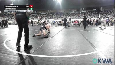 100 lbs Quarterfinal - Cannon Hughes, Owasso Takedown Club vs Knox Rillema, Lexington Wrestling Club