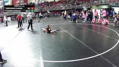 50 lbs Champ. Round 1 - Breckham Clausen, Conestoga Wrestling Club vs Cooper Croghan, Monarch Wrestling Club - David City