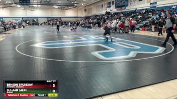 127 lbs Cons. Round 3 - Benson Brunkow, Wabasha-Kellogg vs Suhaad Salim, Blaine