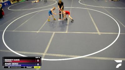 67 lbs Cons. Round 3 - Bennett Davis, Minnesota vs Ryker Dierks, Wrestling Brotherhood