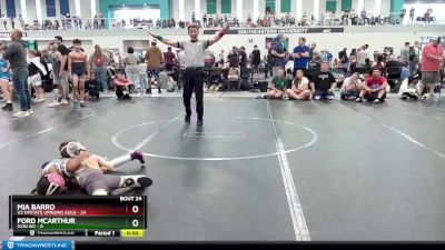 56 lbs Round 6 (8 Team) - Ford McArthur, Icon WC vs Mia Barro, U2 Upstate Uprising Gold