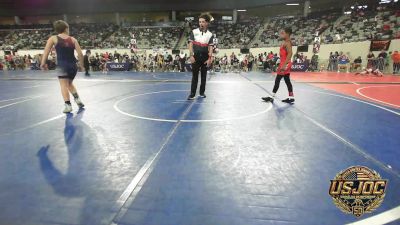 88 lbs Consi Of 16 #2 - Knari Spotwood, Del City Little League Wrestling vs Carsten Reiss, Keystone Wrestling Club