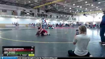 132 lbs Round 3 (4 Team) - Abby Rhodes, Free Range Chickens vs Josephine Wearmouth, Youtube Wrestlers