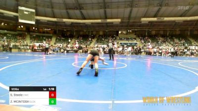 120 lbs Round Of 16 - Sage Steele, CIWC-Team Intensity vs ZA MCINTOSH, Glenpool Youth Wrestling