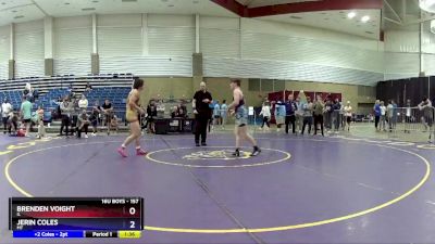 157 lbs Cons. Round 3 - Brenden Voight, IL vs Jerin Coles, MT