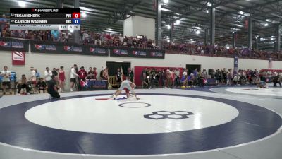 61 kg Champ. Rd Of 32 - Tegan Sherk, Pinnacle Wrestling Club vs Carson Wagner, Bearcat Wrestling Club