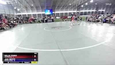 100 lbs 2nd Place Match (8 Team) - Willis Tomeo, Washington vs Jake Benyo, Pennsylvania