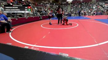 73 lbs Semifinal - Preston Brown, Cyclone Youth Wrestling vs Judah Churchwell, Mighty Bluebirds Wrestling