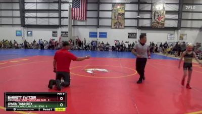 50 lbs Round 1 (4 Team) - Owen Tannery, DARKHORSE WRESTLING CLUB - GOLD vs Barrett Switzer, SHENANDOAH VALLEY WRESTLING CLUB