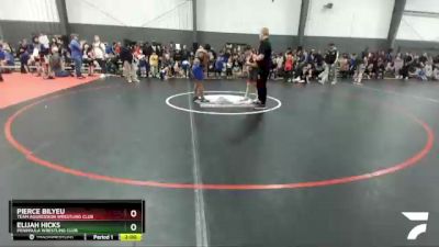 117 lbs Round 1 - Pierce Bilyeu, Team Aggression Wrestling Club vs Elijah Hicks, Peninsula Wrestling Club