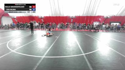 110 lbs Cons. Semi - Halle Gruenenfelder, Sarbacker Wrestling Academy vs Zoe Mlsna, Sarbacker Wrestling Academy