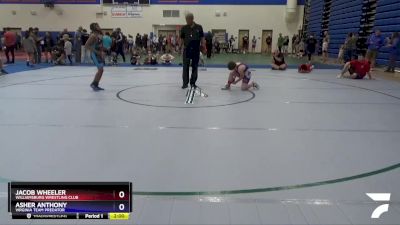 108 lbs Round 1 - Jacob Wheeler, Williamsburg Wrestling Club vs Asher Anthony, Virginia Team Predator