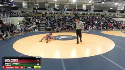 132 lbs Cons. Round 1 - Siraj Whirry, Baldwin-Woodville vs Jason Saffert, Cameron