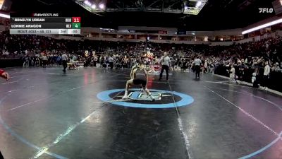 4A 121 lbs Champ. Round 1 - Orion Spencer, Miyamura vs Joshua Jaramillo, Belen