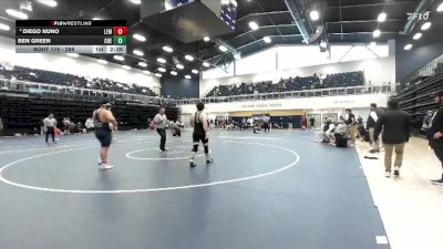 285 lbs Cons. Round 3 - Diego Nuno, Lemoore College vs Ben Green, Cuesta College