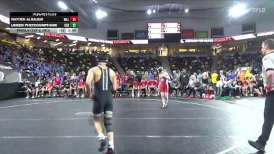 120 lbs Finals (1st & 3rd) - Hayden Albaugh, Williamsburg vs Linden Phetxoumphone, Clarion-Goldfield-Dows