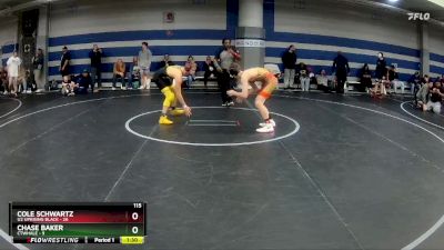 115 lbs Round 3 (8 Team) - Cole Schwartz, U2 Uprising Black vs Chase Baker, CTWHALE