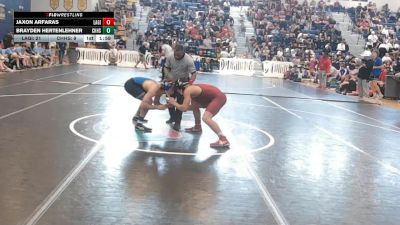 150 lbs Semifinals (8 Team) - Jaxon Arfaras, Lake Gibson vs Brayden Hertenlehner, Charlotte Hs