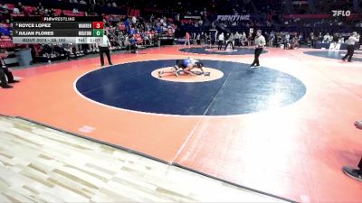 3A 165 lbs Champ. Round 1 - Julian Flores, Wheaton (North) vs Royce Lopez, Gurnee (Warren)