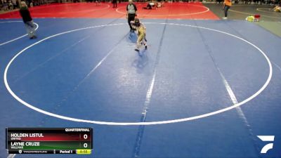 45 lbs Quarterfinal - Holden Listul, UNITED vs Layne Cruze, Willmar