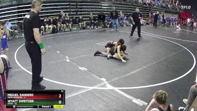 65 lbs Finals (8 Team) - Miguel Sanders, Team Missouri vs Wyatt Sweitzer, Utah