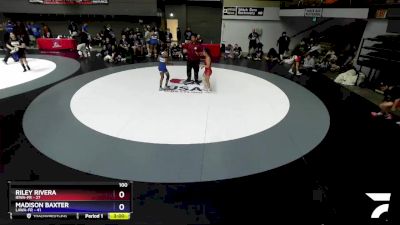 100 lbs Round 3 (16 Team) - Riley Rivera, IEWA-FR vs Madison Baxter, LAWA-FR