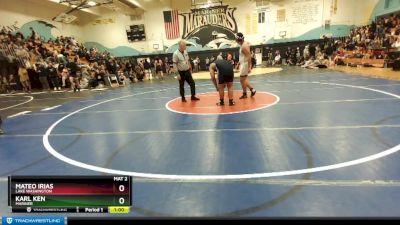 285 lbs Cons. Round 2 - Mateo Irias, Lake Washington vs Karl Ken, Mariner