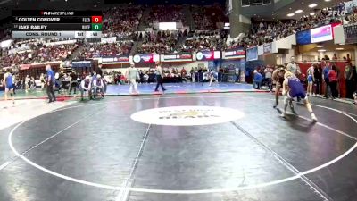 AA - 157 lbs Cons. Round 1 - Colten Conover, Flathead (Kalispell) vs Jake Bailey, Butte