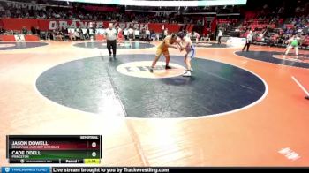 1A 285 lbs Semifinal - Jason Dowell, Belleville (Althoff Catholic) vs Cade Odell, Princeton