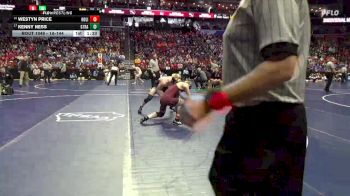 1A-144 lbs Champ. Round 1 - Kenny Ness, GTRA vs Westyn Price, North Linn