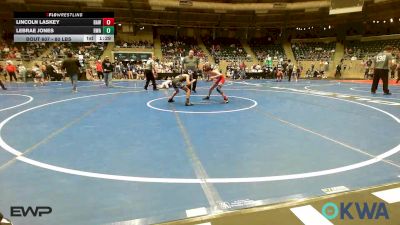 80 lbs Round Of 16 - Lincoln Laskey, Raw Wrestling Club vs LEBRAE JONES, HURRICANE WRESTLING ACADEMY
