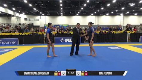 Nina Fe Jacob vs Gwyneth Lana Chu Cavada 2025 World IBJJF Jiu-Jitsu No-Gi Championship