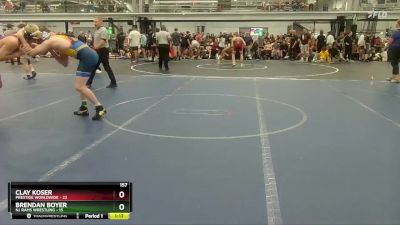 157 lbs Round 5 (8 Team) - Brendan Boyer, NJ Rams Wrestling vs Clay Koser, Prestige Worldwide